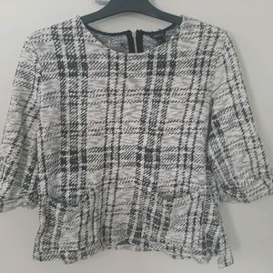 Forever 21 plaid knit sweater